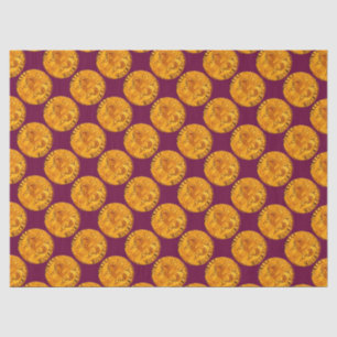 ANTIQUE GOLD FLORENTINE FORINT TYRIAN PURPLE TISSUE PAPER