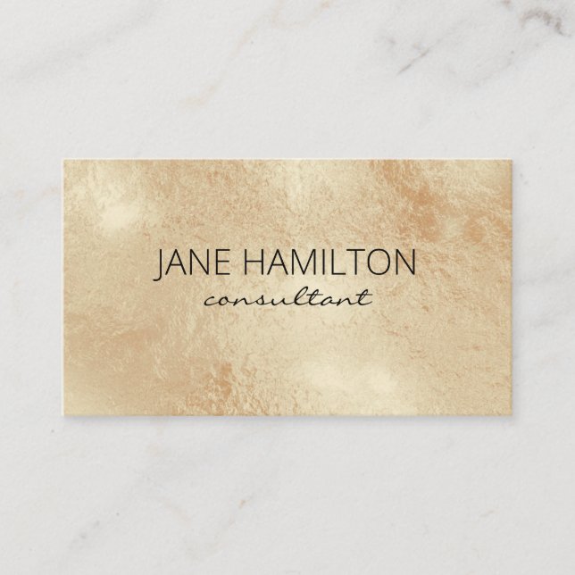Antique Gold Foil Business Card (Front)