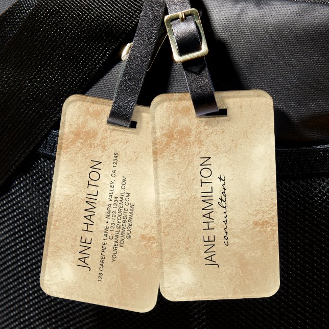 Antique Gold Foil Luggage Tag (Creator Uploaded)