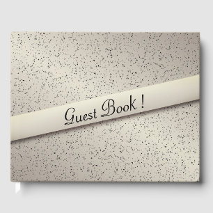 Antique Gold Glitter Guest Book