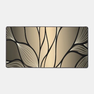 Antique Gold Leave Pattern  Desk Mat