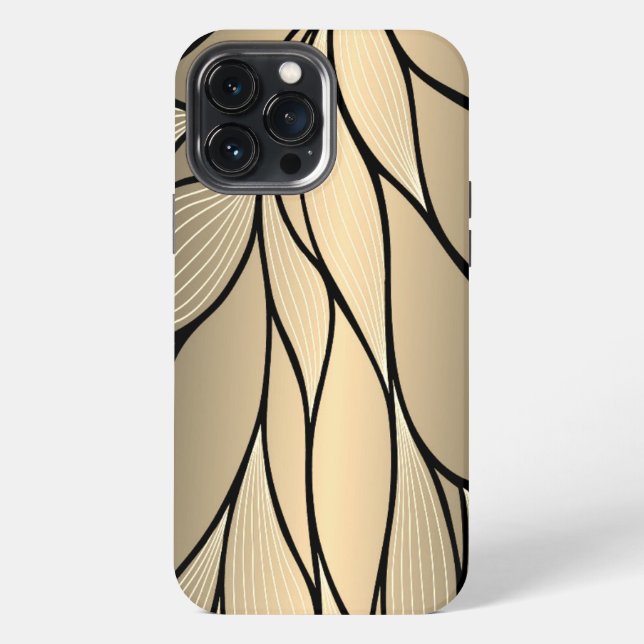 Antique Gold Leave Pattern  iPhone Case (Back)