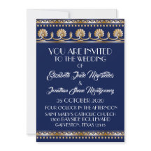 Antique Gold Lovely Blue Wedding - Formal Event