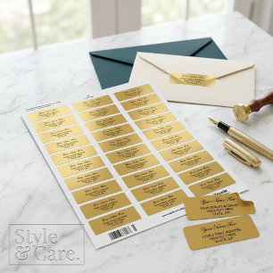 Antique Gold Personalised Labels for Elegant Use
