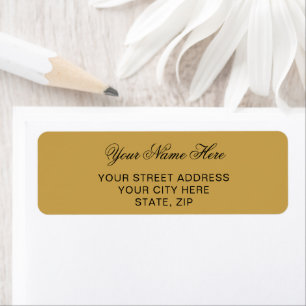 Antique Gold Personalized Labels for Elegant Use