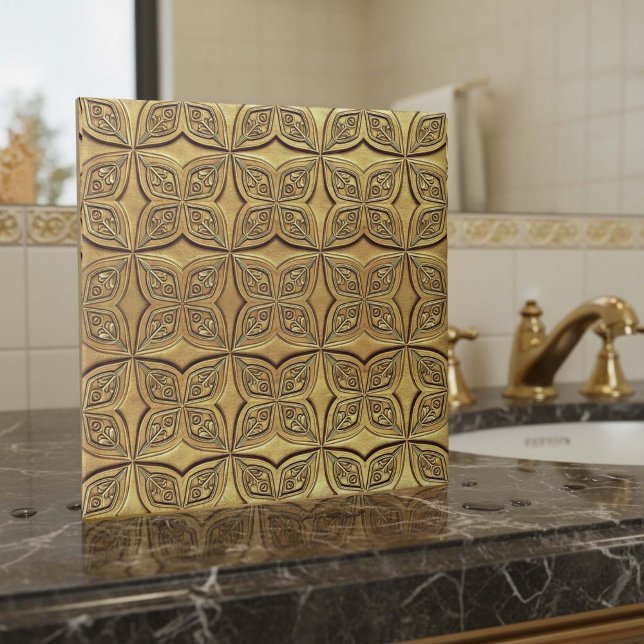 Antique Gold Petal Motif Geometric #9 ID1227 Tile (Creator Uploaded)