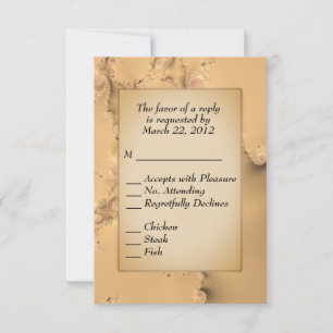 Antique Gold  RSVP with Menu Choice