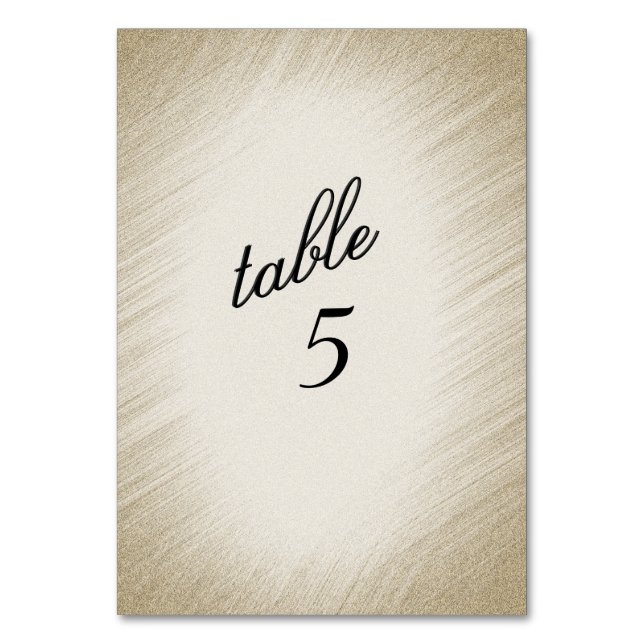 Antique Gold Table Number (Front)