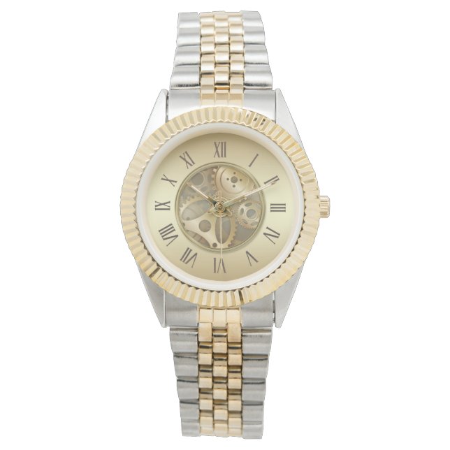 Antique Golden Roman Numerals Watch (Front)