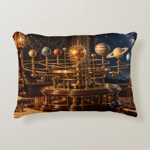 Antique Golden Solar System Decorative Cushion