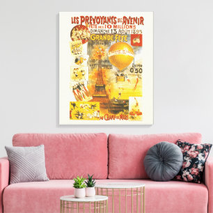 Antique Grand Fete Fair Paris Poster Canvas Print