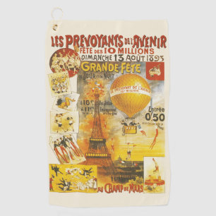Antique Grand Fete Fair Poster Golf Towel