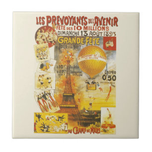 Antique Grand Fete Fair Poster Tile