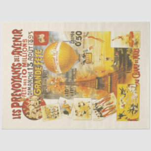 Antique Grand Fete Fair Poster Tissue Paper