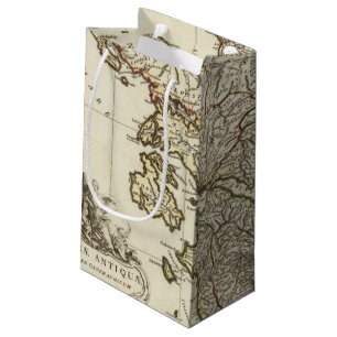 Antique Greek Map Small Gift Bag
