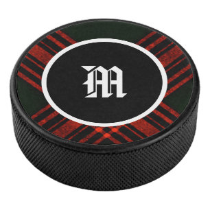 Antique Green and Blue Hunting Tartan Puck