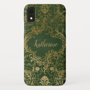 Antique Green and Gold iPhone XR Case