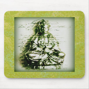 Antique Green Kwan Yin mousepad