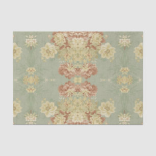 Antique Green Print Tissue Paper