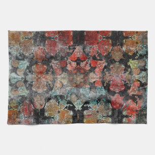 Antique Grunge Vintage Old Handmade Wool Carpet Sh Tea Towel