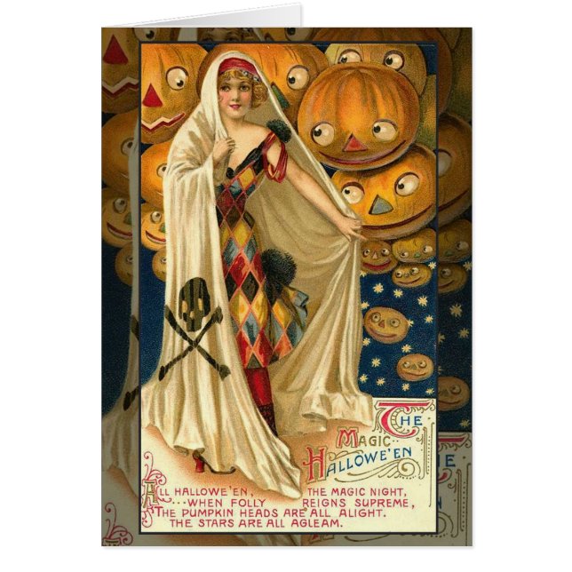 Antique Halloween Jack O Lantern Costume Woman (Front)