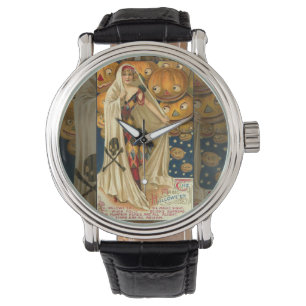 Antique Halloween Jack O Lantern Costume Woman Watch