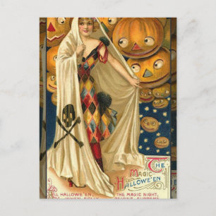 Antique Halloween Jack O Lantern  Postcard