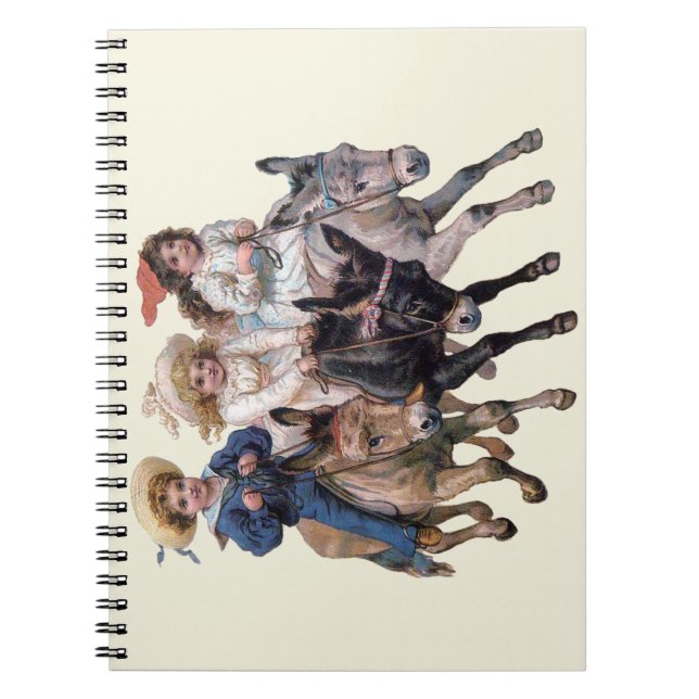 Antique horse pony children art notebook (Front)