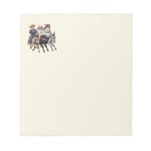 Antique horse pony children art notepad