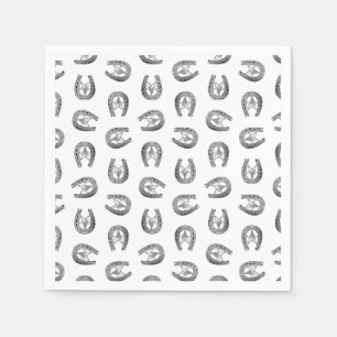 Antique Horseshoe with Star Pattern CUSTOM COLOR Napkin