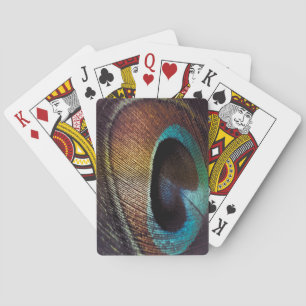 Antique Hues Peacock Feather Eye Playing Cards