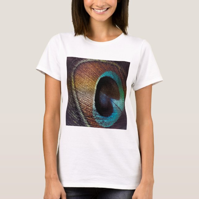 Antique Hues Peacock Feather Eye T-Shirt (Front)