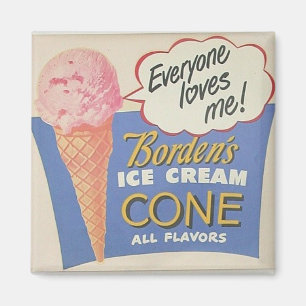 antique ice cream sign magnet