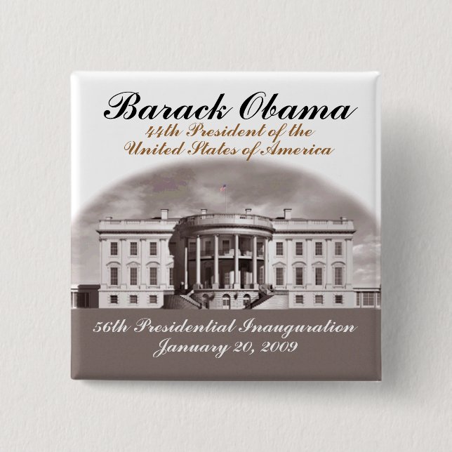 Antique Inauguration 15 Cm Square Badge (Front)