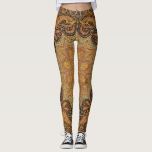 Antique Indian Boteh Pattern Leggings