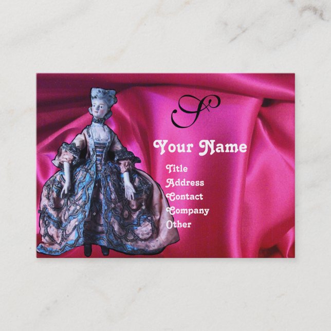 ANTIQUE ITALIAN PUPPETS MASQUERADE MASKS,COSTUMES BUSINESS CARD (Front)