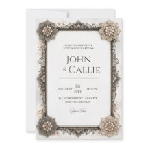 Antique Ivory Mandala Frame Wedding