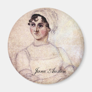 Antique Jane Austen Portrait Magnet
