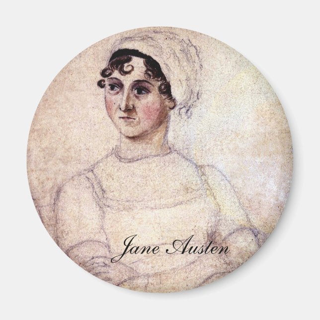 Antique Jane Austen Portrait Magnet (Front)