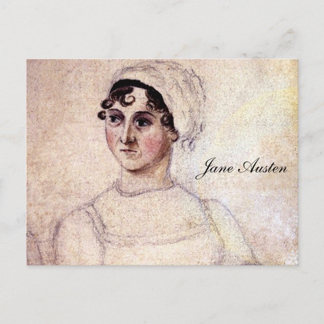 Antique Jane Austen Portrait Postcard (Front)