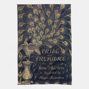 Antique Jane Austen Pride and Prejudice Peacock Tea Towel