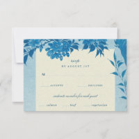 Antique Japanese Blue Cherry Blossom