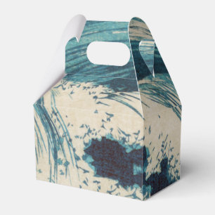 Antique Japanese Blue Waves Ocean Print Favour Box