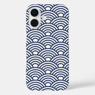 Antique Japanese Seigaiha Waves iPhone 16 Case