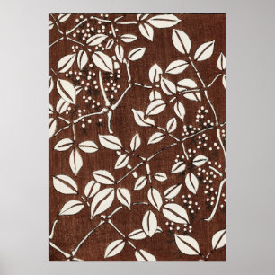 Antique Japanese Woodblock Bamboo Print