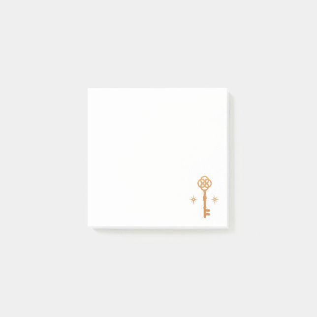 Antique Key Post It Notes / White (Front)