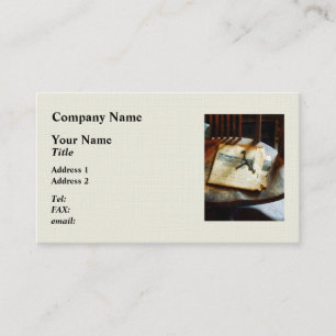 Antique Keys on Newspaper Business Card