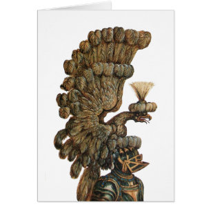 ANTIQUE KNIGHT HELMET WITH EAGLE Parchment