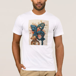 ANTIQUE KNIGHT HELMET WITH RED BLUE FEATHERS T-Shirt
