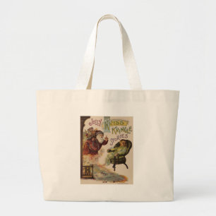 Antique Kris Kringle Sanga Claus Large Tote Bag